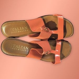 Italian Shoemakers wedge sandal 3" heel